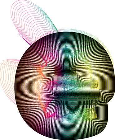 Abstract colorful Letter e. Vector Illustrationのイラスト素材