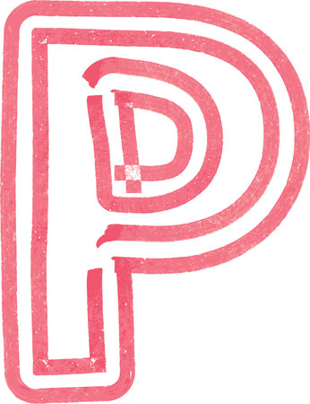 Capital letter P vector illustrationのイラスト素材