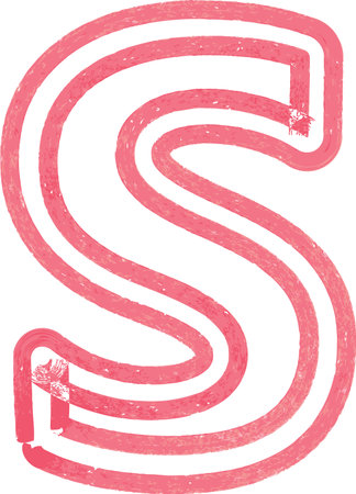 Capital letter S vector illustrationのイラスト素材