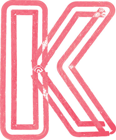 Capital letter K vector illustrationのイラスト素材