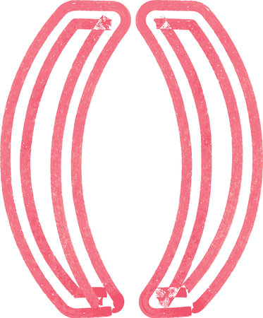 Abstract parenthesis Symbol made with red marker vector illustrationのイラスト素材
