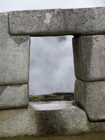 terraces and ancient houses Machu Picchu Cusco-Peruの写真素材