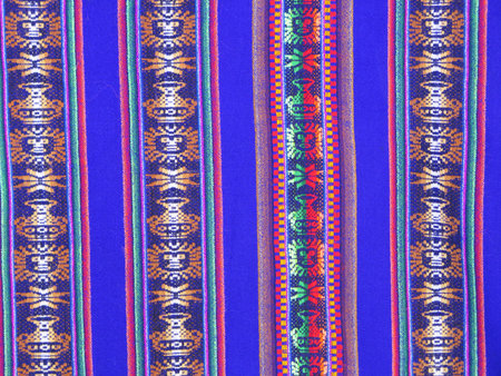 Peruvian hand made woolen fabric background