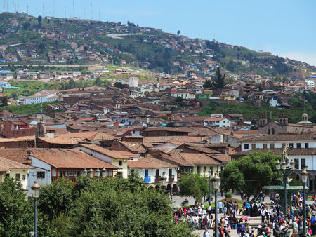 City of Cuzco in Peru, South Americaのeditorial素材