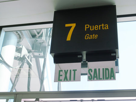 Waiting section in the airport, gate 7のeditorial素材