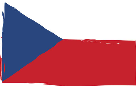 Grunge CZECH REPUBLIC flag or banner vector illustrationのイラスト素材