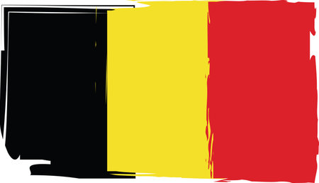 Grunge Belgium flag or banner vector illustrationのイラスト素材