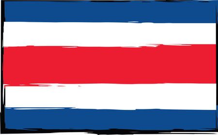 Costa Rica flag or banner vector illustrationのイラスト素材