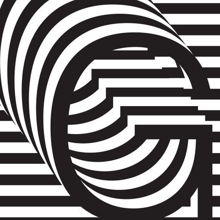 Black and white letter G design template vector illustrationのイラスト素材