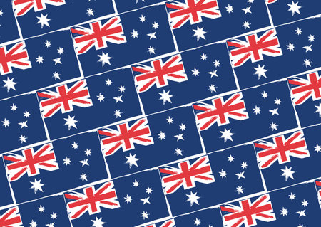 abstract AUSTRALIAN flag or banner vector illustrationのイラスト素材