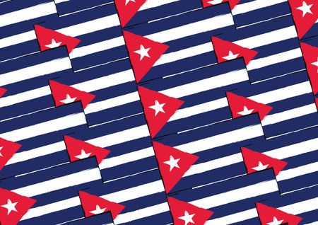 Abstract Cuba flag or banner vector illustration.のイラスト素材