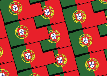 Grunge Portugal flag or banner vector illustration.のイラスト素材