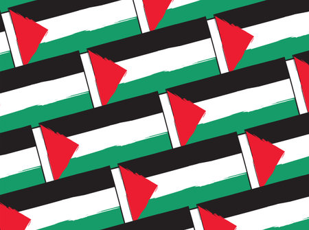 abstract PALESTINE flag or banner vector illustrationのイラスト素材