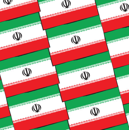 Abstract Iran flag or banner vector illustration.のイラスト素材