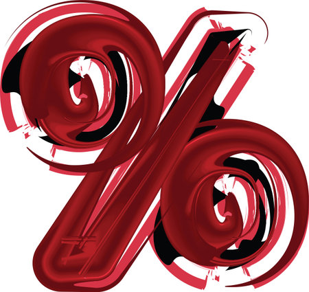 Abstract vector illustration drawing of percent Symbolのイラスト素材