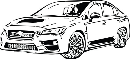 Concept Sportscar Vehicle Silhouette vector illustrationのイラスト素材