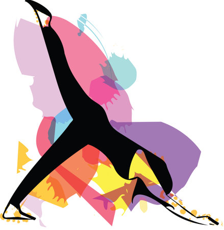 fit young woman in sportswear vector illustrationのイラスト素材