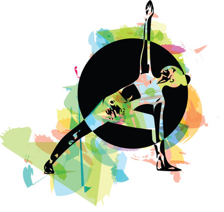 fit young woman in sportswear vector illustrationのイラスト素材