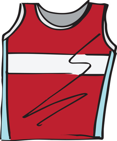 Sketch of t-shirt sleeveless vector illustrationのイラスト素材