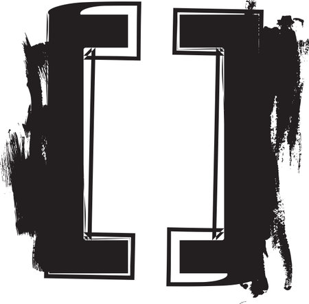 Abstract vector illustration drawing of parenthesis Symbolのイラスト素材