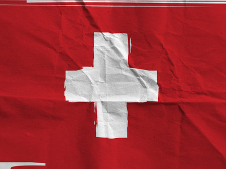 Grunge SWITZERLAND flag or bannerの写真素材