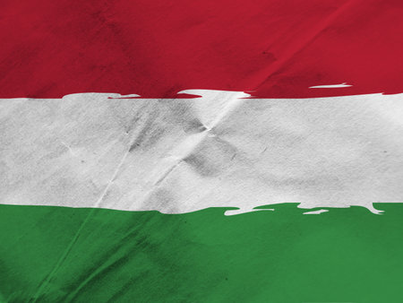 Grunge HUNGARY flag or bannerの写真素材
