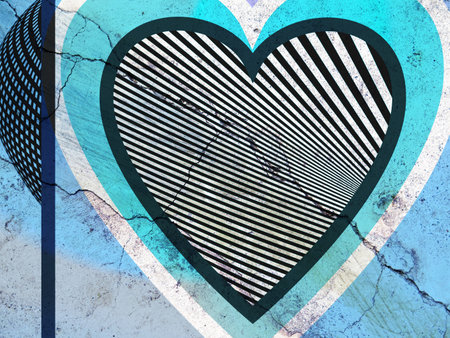 Abstract grunge colorful Heart shape