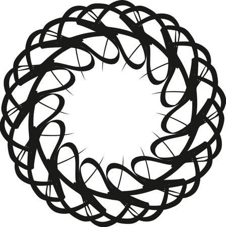 Distorted Sketch radiating abstract shape Vector Illustrationのイラスト素材