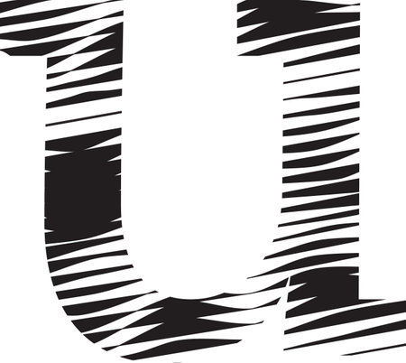 letter u stripe motion line logo illustrationのイラスト素材