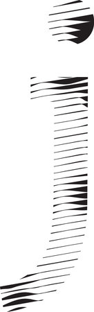 letter j stripe motion line logo illustrationのイラスト素材