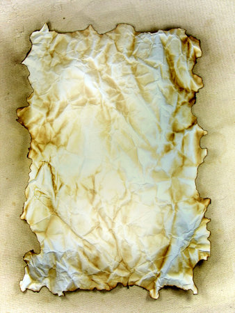 grunge mint yellow paper over old canvas backgroundの写真素材