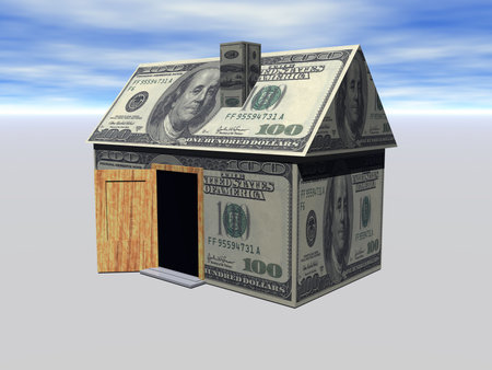 3D Render Real Estate house and money Conceptの写真素材