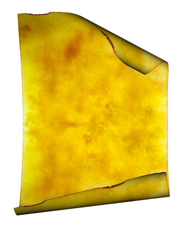 Old paper background parchment with curled burned edges and space for text or imageの写真素材