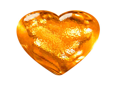 3D golden pattern heart classic love symbolの写真素材
