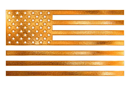 Golden pattern american flag illustrationの写真素材