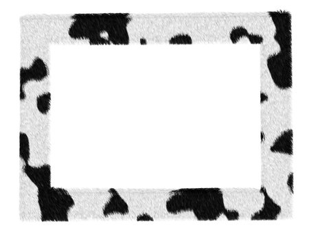 Stylish picture dalmatian pattern frame isolated over white backgroundの写真素材