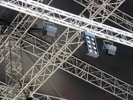 structures of stage illumination lights equipment and projectorsの写真素材