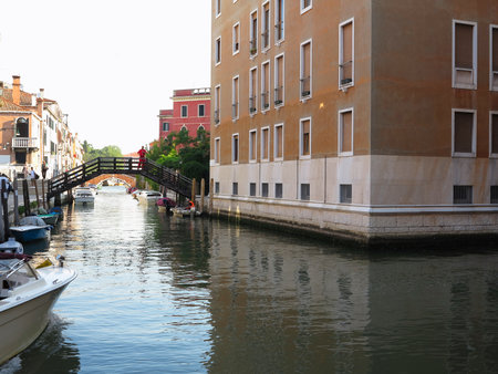 20.06.2017, Venice, Italy: View of historic buildings and canals.のeditorial素材