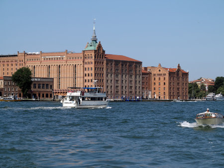 20.06.2017, Venice, Italy: View of old historic buildings and canals.のeditorial素材