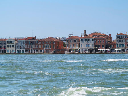 20.06.2017, Venice, Italy: View of old historic buildings and canals.のeditorial素材