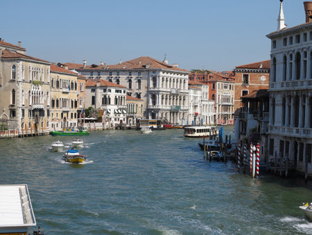 20.06.2017, Venice, Italy: View of old historic buildings and canals.のeditorial素材