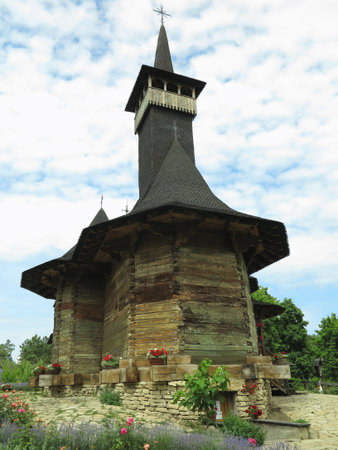 07.06.2018, moldova, Chisinau: 17th century medieval wooden church.のeditorial素材