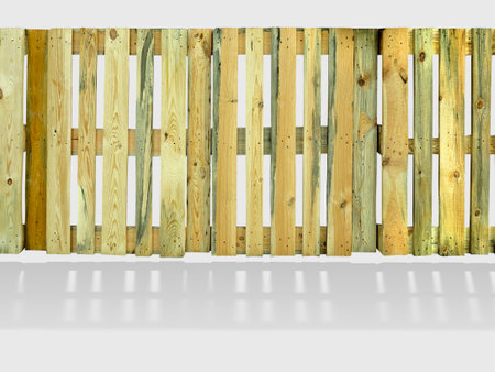 Old natural wooden plank fence vintage worn texture backgroundの写真素材