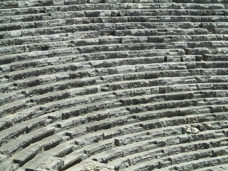 Ancient amphitheater in Myra, Turkey - archeology abstract backgroundの写真素材