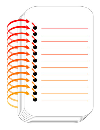 notebook with arrowsのイラスト素材