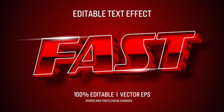 fast vector 3d text effect with modern style designのイラスト素材