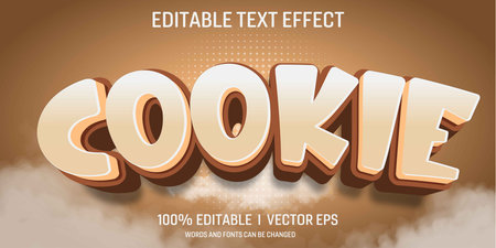 editable chookie vector 3d text effect with modern style design