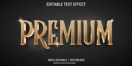 editable premium vector 3d text effect with modern style designのイラスト素材