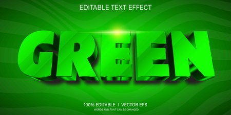 editable green 3d vector text effect with modern style designのイラスト素材