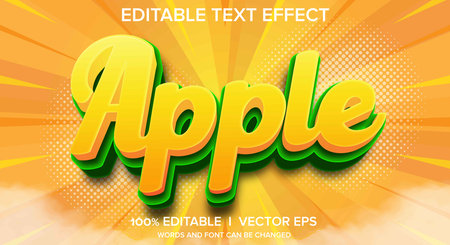 editable aplle vector text effect with modern style designのイラスト素材